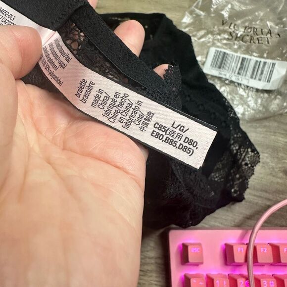 Victoria’s Secret Women’s Large Black Lace Bralette New - Picture 5 of 5